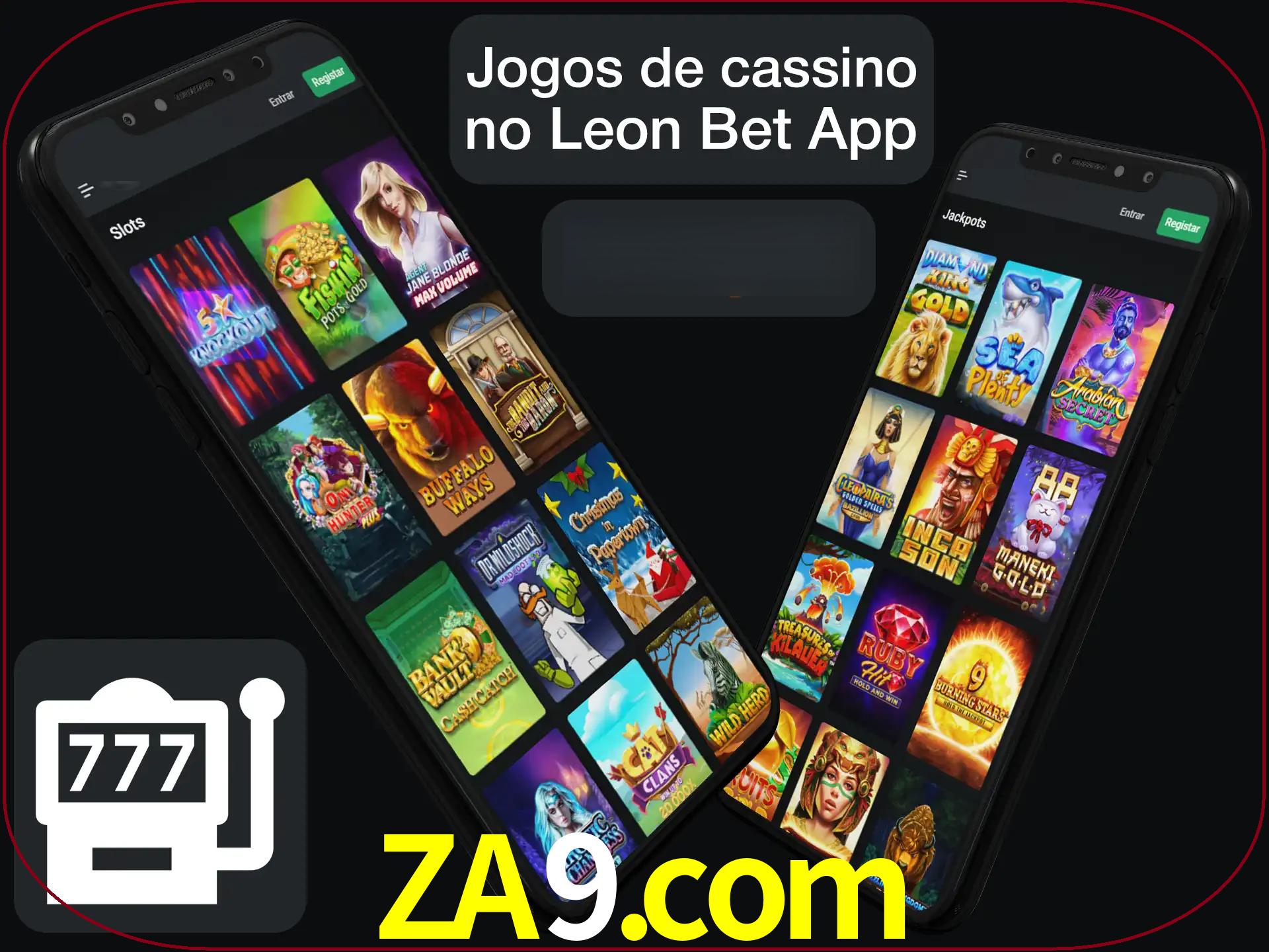 Escolha quais jogos de cassino jogar no app.